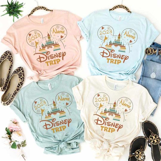 Personalized Disney Trip 2023 Shirt, Mickey Minnie Family Vacation Matching Shirt