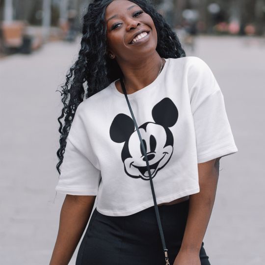 Mickey Mouse Flowy Cropped Tee