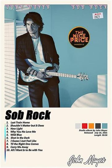 John Mayer Poster, Sob Rock Music Album Cover Poster, Room Decor