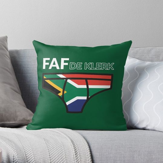 Faf De Klerk - 2019 Springbok Rugby World Cup Champion Throw Pillow