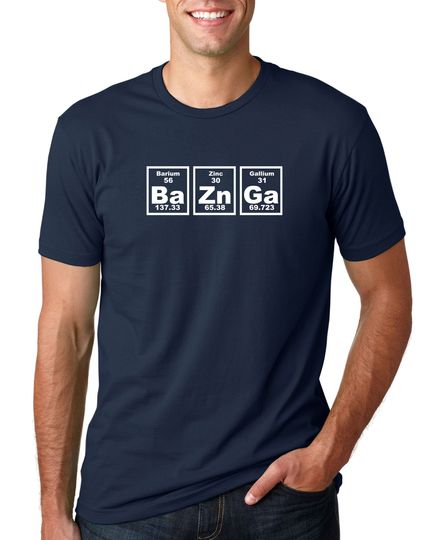 Bazinga Periodic Table Men's T-Shirt, The Big Bang Theory Sheldon Cooper