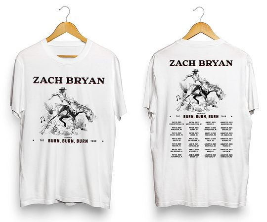 Zach Bryan Shirt Burn, Burn, Burn Tour Shirts Zach Bryan Tour 2023 T-shirt