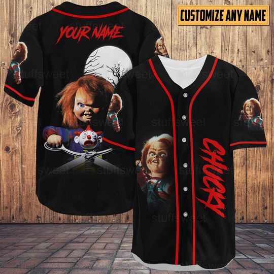 Chucky Baseball Jersey, Horror Baseball Shirt