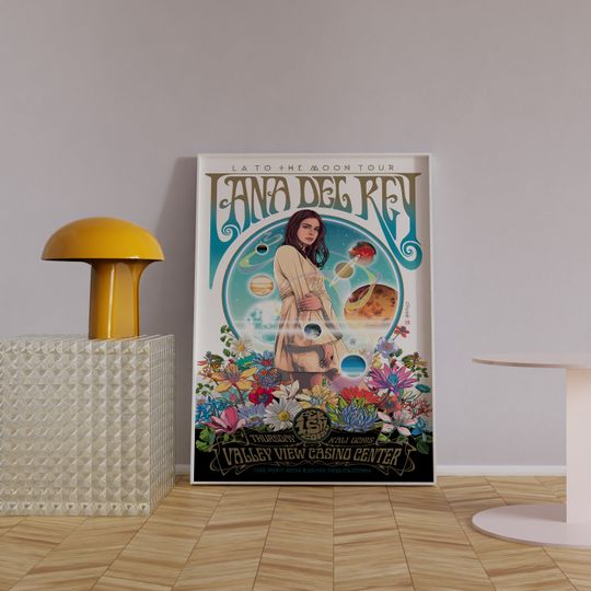 Lana To The Moon Tour Wall Art, Lana Del Rey Poster