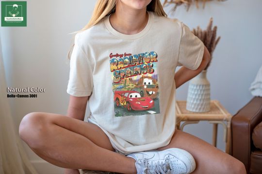 Retro Radiator Springs Shirt, McQueen and Mater T-Shirt