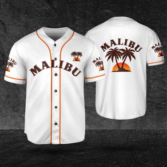 Beige Malibu Rum Baseball Jersey, Holiday Gift, Lover Beer jersey, Beige Malibu Rum Jersey