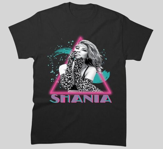 Shania Twain Throwback Neon Tee T-shirt, Queen Of Me Tour 2023 Shirt