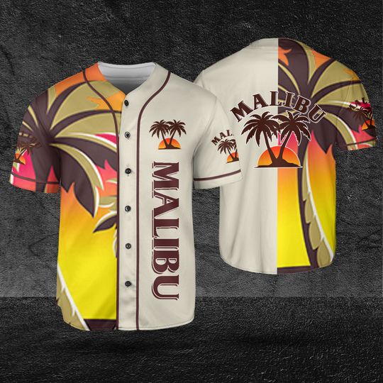 Beige Malibu Rum Texture Baseball Jersey, Holiday Gift, Lover Beer jersey