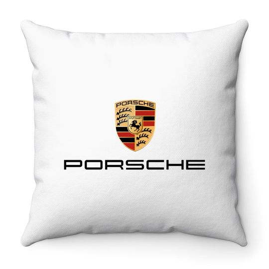 Porsche Merch Throw Pillows