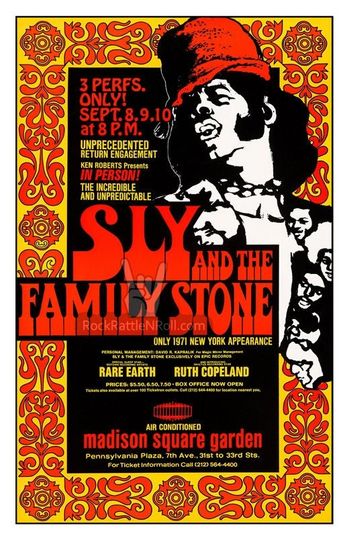SLY and the FAMILY STONE 1971 Poster Concert Poster