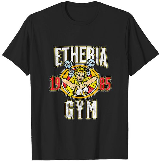 She-Ra Etheria Gym Womens T-Shirts | She Ra Masters of the Universe 1985 Graphic