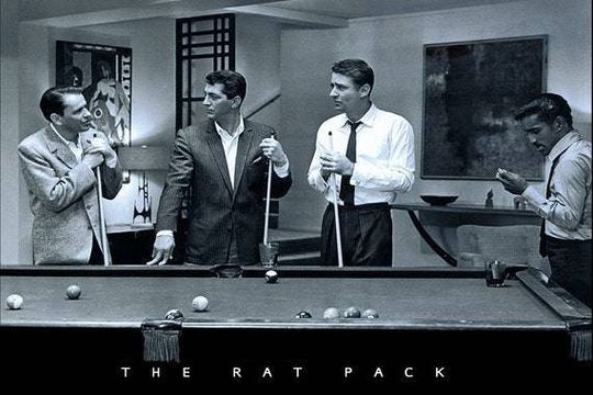 Rat Pack Playing Pool Frank Sinatra Sammy Davis Jr Dean Martin Poster