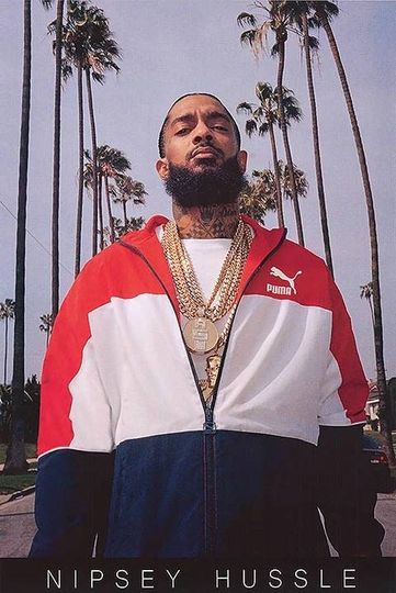 Nipsey Hussle Color Palm Trees Poster