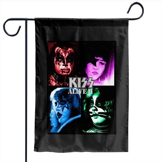 Kiss Alive II KISS Garden Flags, Kiss Garden Flags Fan Gifts, Kiss Band Garden Flags, Kiss Vintage Garden Flags
