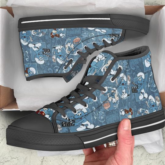 Smurfy High-Top Sneakers for Smurf Lovers