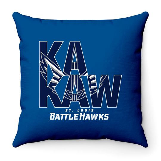 STL Battlehawks-KaKaw Throw Pillows