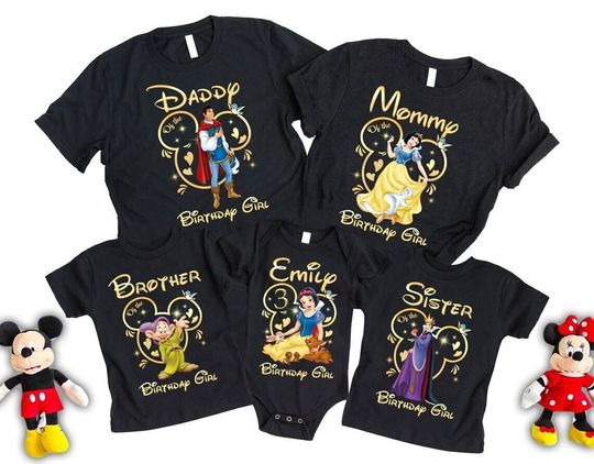 Disney Snow White and Seven Dwarfs Birthday Shirt, Seven Dwarfs Birthday, Disney Family Shirts