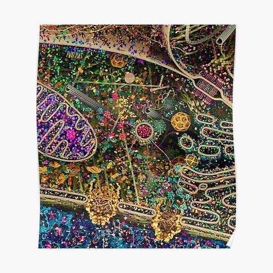 Human Cell Detailed, Biologist/Scientist/Science Lover Premium Matte Vertical Poster