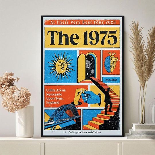 The 1975 At Their Very B.est Tour 2023 Poster, The 1975 Tour In UK Retro Poster