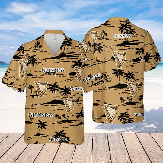 Guinness Hawaiian Beach Pattern Shirt, Hawaii beer Shirt, Guinness Hawaiian Summer Shirt