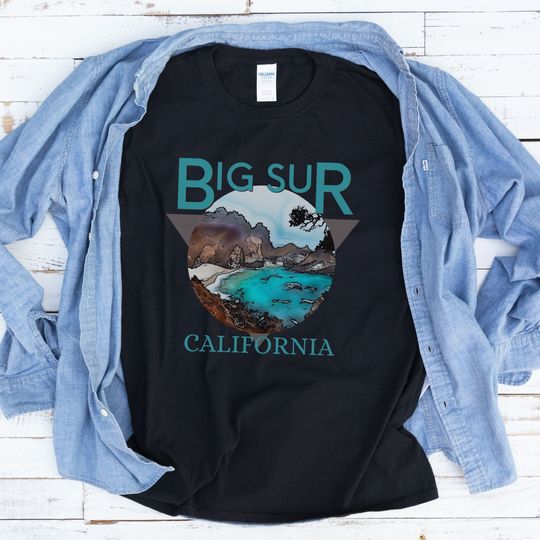 Big Sur California Unisex tshirt, Hipster Boho Camping shirt