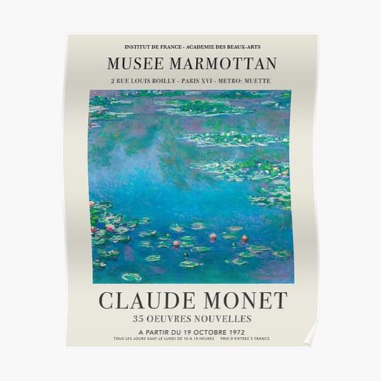 Claude Monet Lilies Pond Premium Matte Vertical Poster