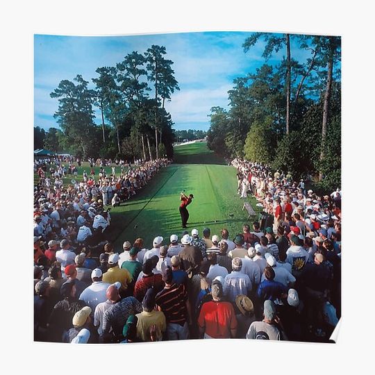 Tiger W, 2001 Masters, 18th Hole Premium Matte Vertical Poster