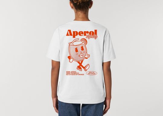 APEROL SPRITZ T Shirt  Cocktail T Shirt | Graphic T Shirt | Retro Cartoon | Aesthetic T Shirt