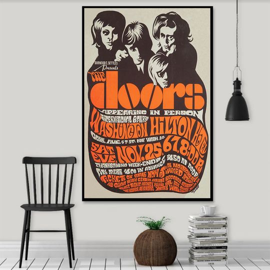 The Doors Vintage Print Concert Music Performance Poster