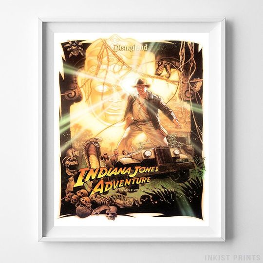 Indiana Jones Adventure, Disneyland Art, Vintage Disney Poster