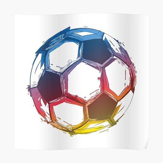 Soccer Ball Art Premium Matte Vertical Poster