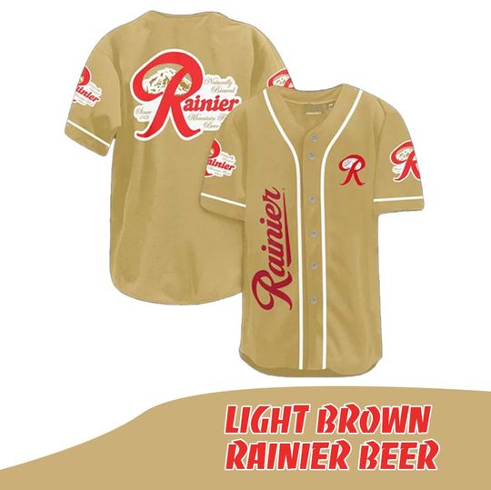 Light Brown Rainier Beer - Jersey baseball -