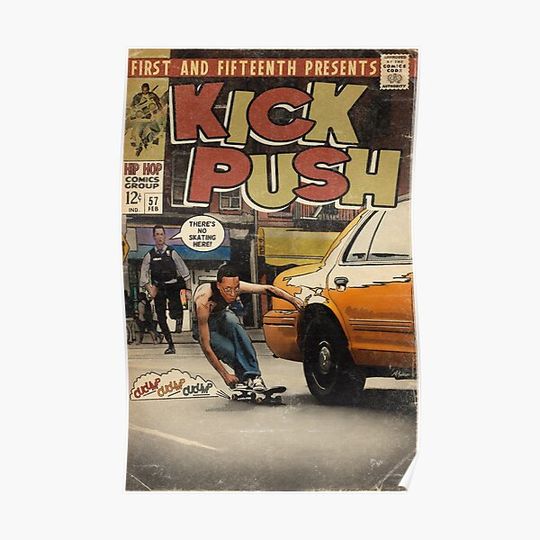 Lupe Fiasco - Kick Push Comic Book Parody Premium Matte Vertical Poster