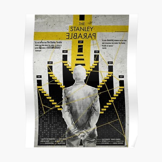 The Stanley Parable Ultra Deluxe THE END IS NEVER THE END Premium Matte Vertical Poster