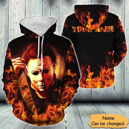 Personalized Michael Myers Hoodie, Scary Michael Myers Hoodie, Horror Movie Hoodie