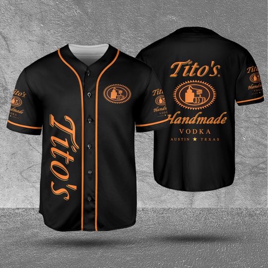 Tito Handmade Black Baseball Jersey, Jersey Lover Beer shirt, Holiday Gift, Lover Beer jersey