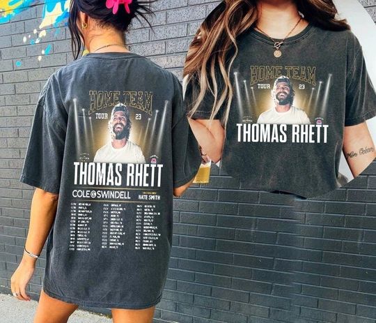 Thomas Rhett Home Team 2 Sides Tour Shirt, Country Music 2023 Tour Merch