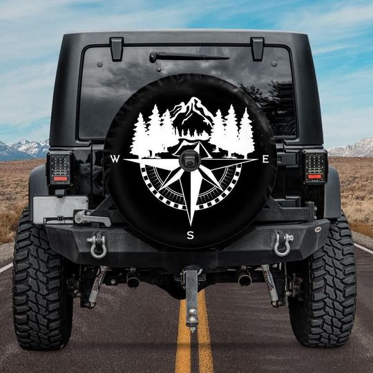 Spare Tire Cover with compass, Compass Spare Tire Cover