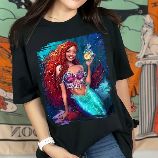 Little Mermaid - Halle Bailey - Black Little Mermaid Tee shirt
