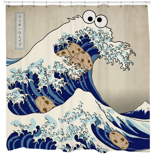 Cookie Shower Curtain, Monster Shower Curtain