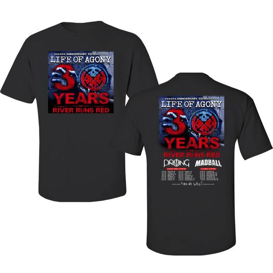 Life of Agony '30 Years of River Runs Red' Tour 2023 2-Side T-Shirt