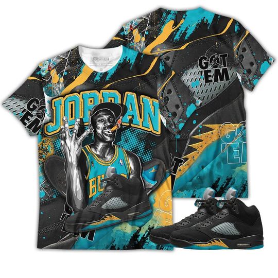 Got Em Jordan 23M Unisex Sneaker Shirt Match 2023 Retro Aqua 5s Tee