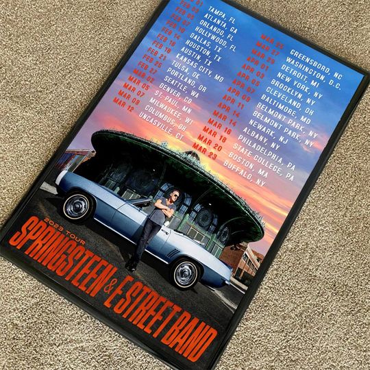 2023 Bruce Springsteen and The E Street Band Tour Poster