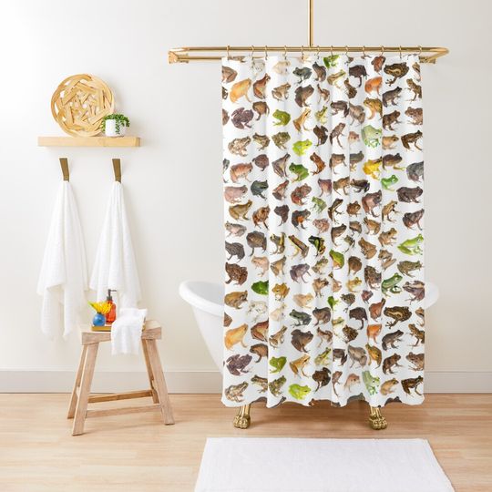 101 Frogs of Madagascar, First Edition Shower Curtain
