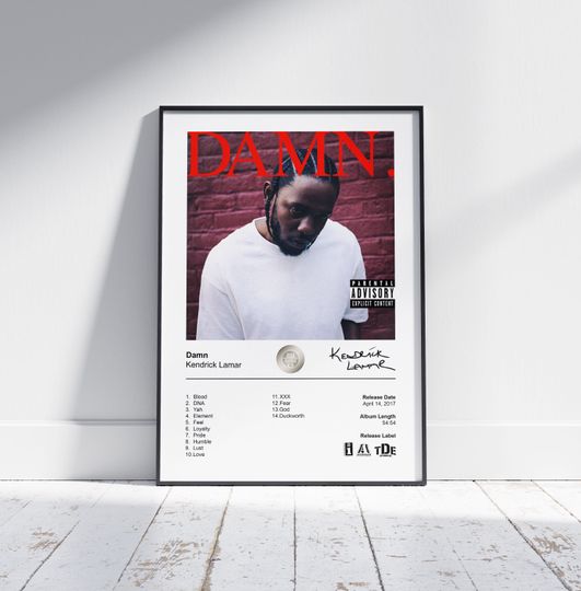 Kendrick Lamar Poster - Damn Album Cover Poster Print