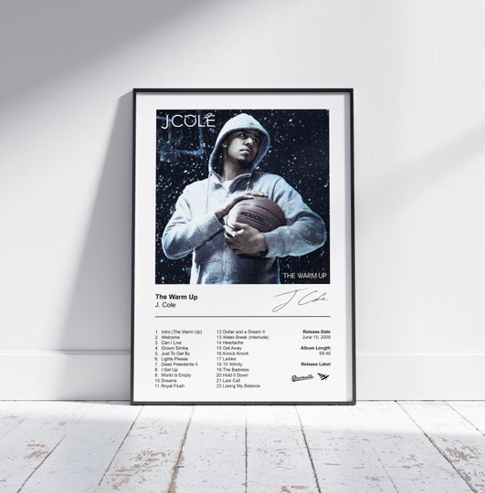 J. Cole Poster - The Warm Up Mixtape Album Cover Poster Print