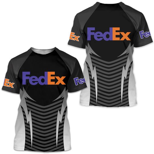 Fedex Grey T-shirt 3d gift for Delivery Driver| Shipping services shirt