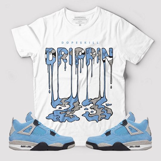 DRIPPIN Graphic To Match Jordan 4 University Blue T-Shirt