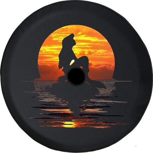 American Unlimited Mermaid Girl Sunset JL Spare Tire Cover