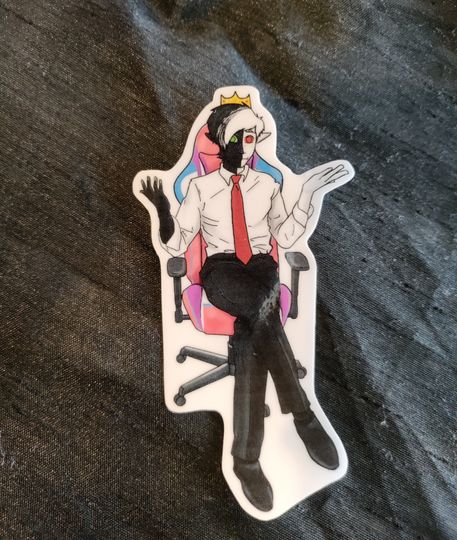 Ranboo on Unicorn chair Sticker